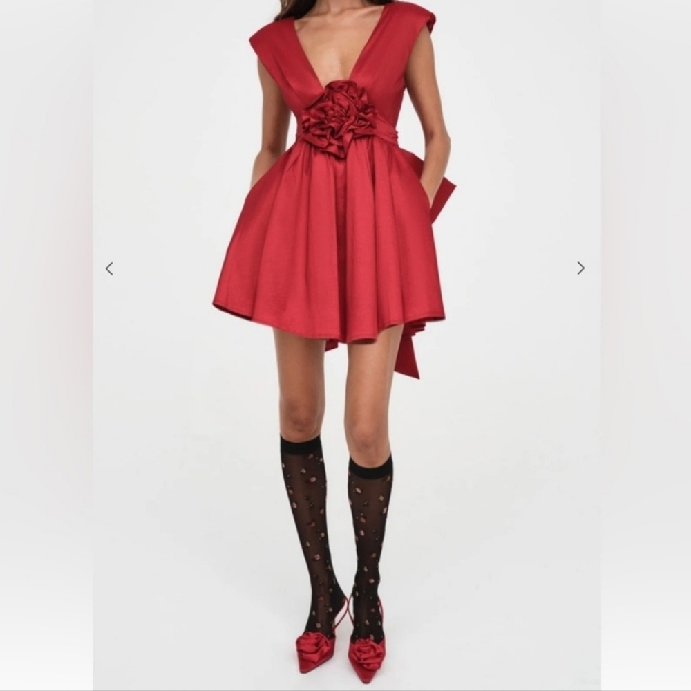 NWT For Love And Lemons Red Mini Dress Holiday Party